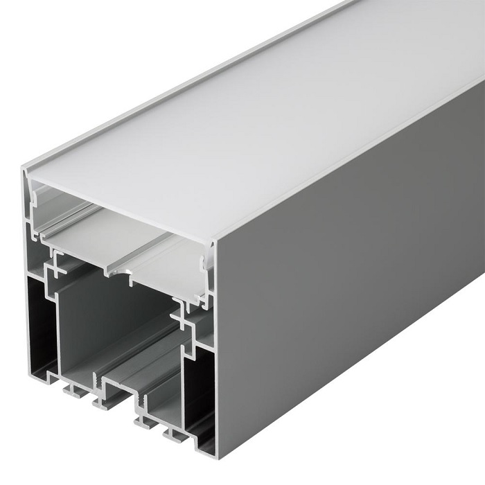 Профиль алюминий анод серебро 2500х79хh77mm комплект с экраном/отсек для БП универсальный