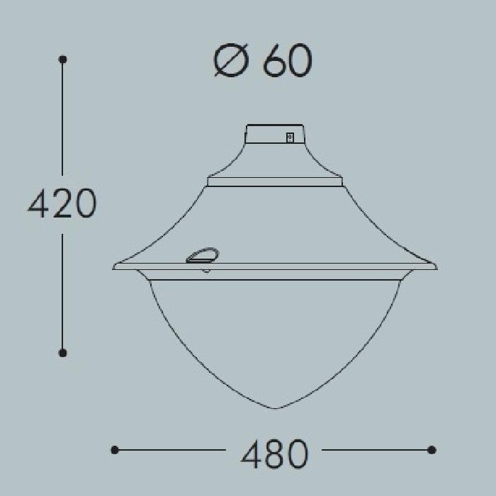 Cветильник D480х420mm под LED лампу 6хGX53 (в комплекте) IP65 садово-парковый СК