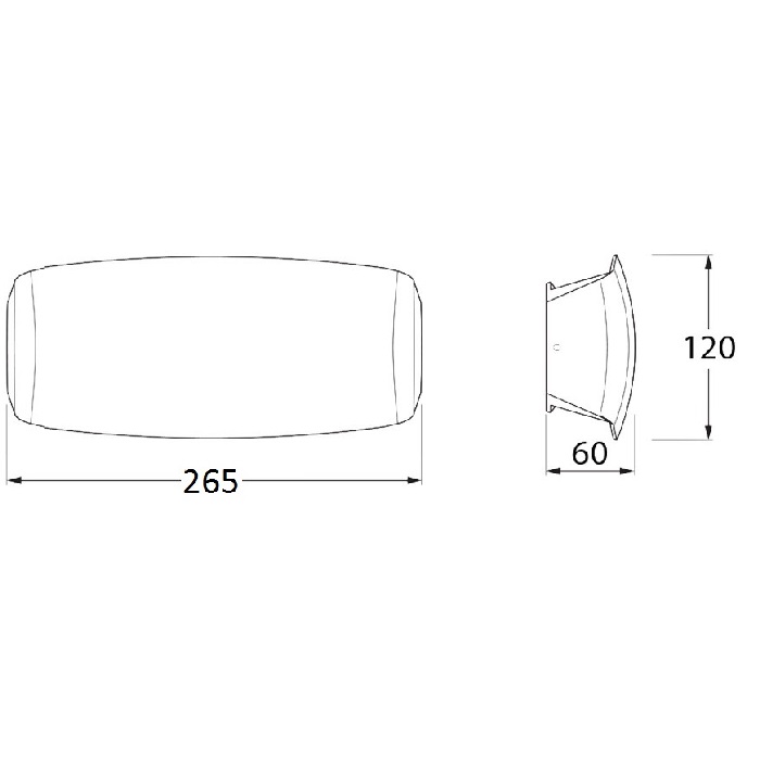 Светильник 265х120х65mm под LED лампу R7s (в комплекте) IP55 настенный БК