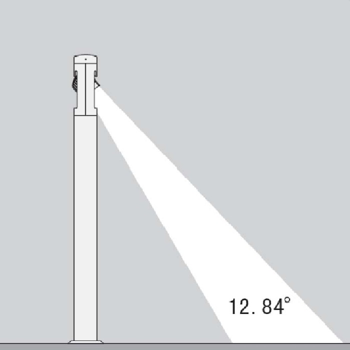 Светильник LED 18° D101xh1300mm 335Lm 9W 4100K AC220-240V IP54 поворотный темно-серый 