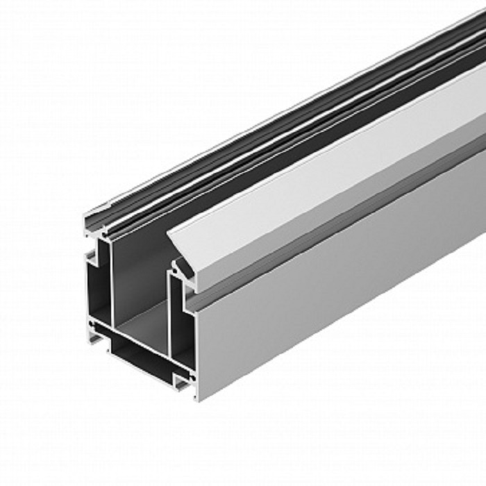 Профиль-держатель накладной 2000x56,8xh65,6mm алюминий для натяжных потолков серебро