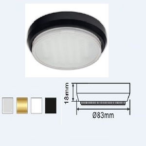 Светильник 88x18mm под LED лампу GX53 IP20 накладной легкий черный