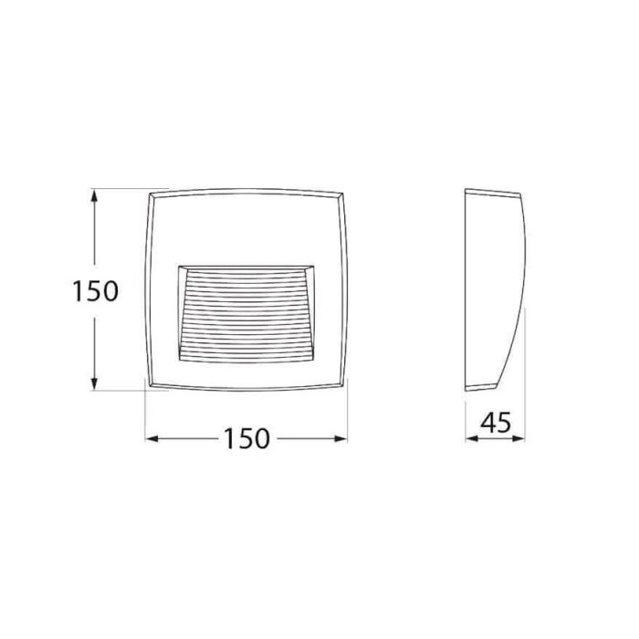 Светильник 150х150х45mm под LED лампу R7s (в комплекте) IP55 настенный БК