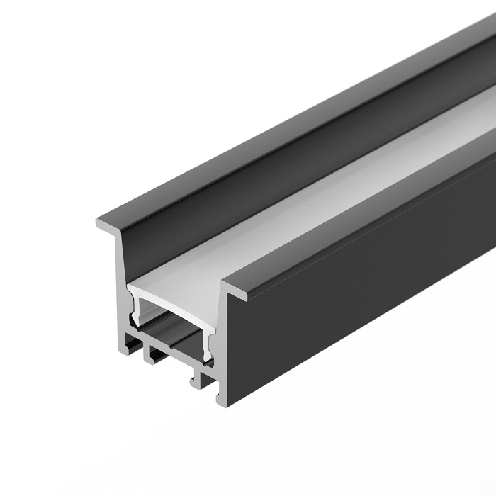 Профиль алюминий анод черный 2000x22,6xh16mm встраиваемый