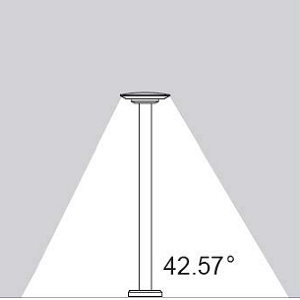 Светильник LED 43° 200х270xh650mm 1040Lm 18W 4100K AC220-240V IP54 темно-серый 