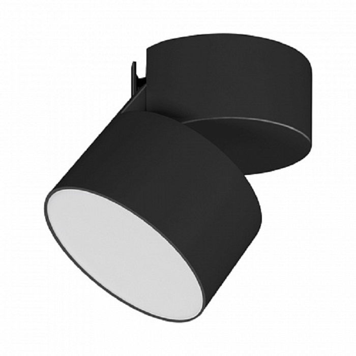 Светильник LED D95xh100mm 1080Lm 16W 3000K AC220-240V IP40 поворотный накладной черный 