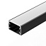 Профиль алюминий анод черный 2000x26,2xh16,2mm подвесной/накладной