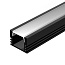 Профиль алюм. черный RAL9005 2000х16,2х12mm накладной