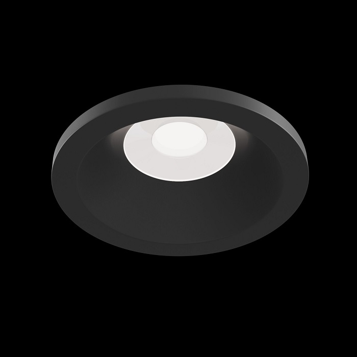 Светильник под LED лампу GU10 D85хh45mm  AC220-240V IP65 встраиваемый черный